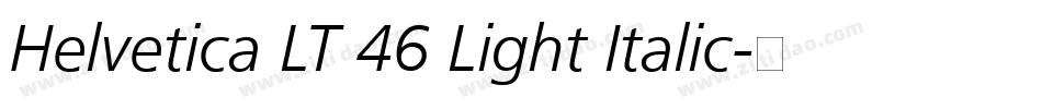 Helvetica LT 46 Light Italic字体转换